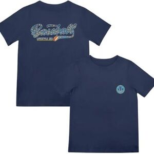 Baseball Lifestyle 101 Kids Navy Blue T-Shirt Hot Dog YOUTH MEDIUM New Boys